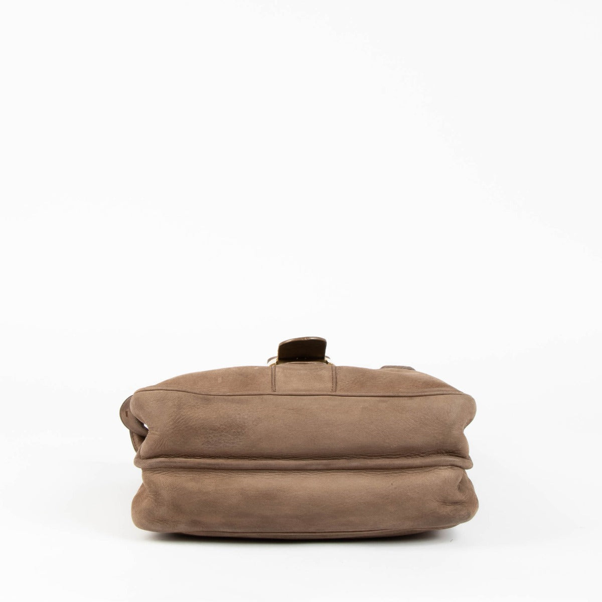 Shop the authentic Delvaux Taupe Nubuck Brillant Baudrier Bag second hand on Labellov.com