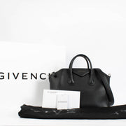 Shop the authentic Givenchy Black Goatskin Medium Antigona Bag second hand on Labellov.com