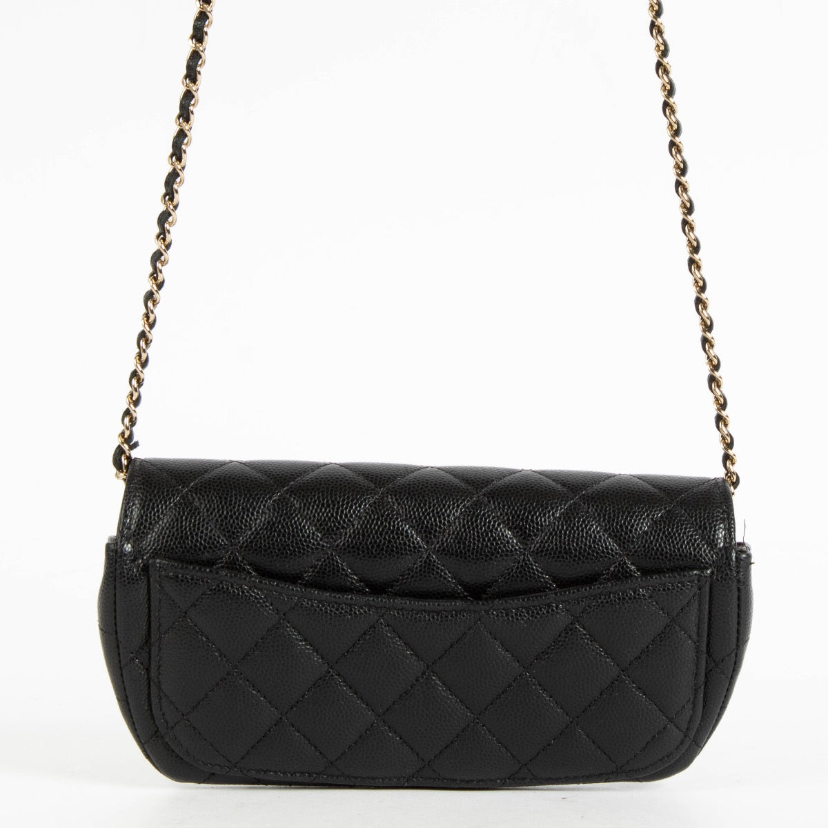 authentic preloved Chanel Black Caviar Glasses Case With Chain on Labellov.com
