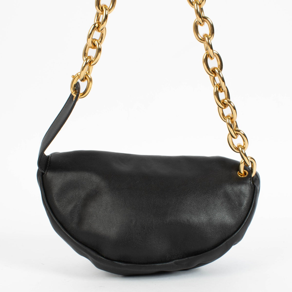 Authentic pre-loved Bottega Veneta Black Leather Pouch Bum Bag on Labellov.com