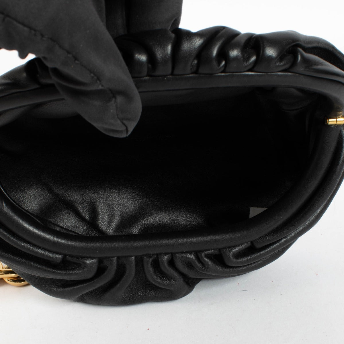 Authentic pre-loved Bottega Veneta Black Leather Pouch Bum Bag on Labellov.com