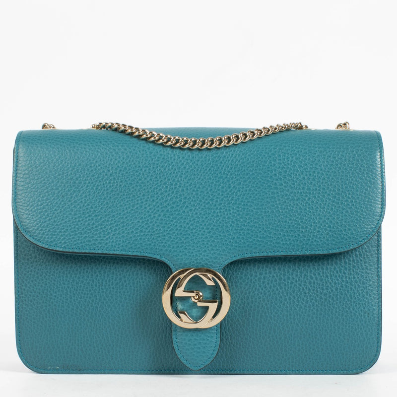 Authentic pre-loved Gucci Blue Medium Interlocking G Bag on Labellov.com