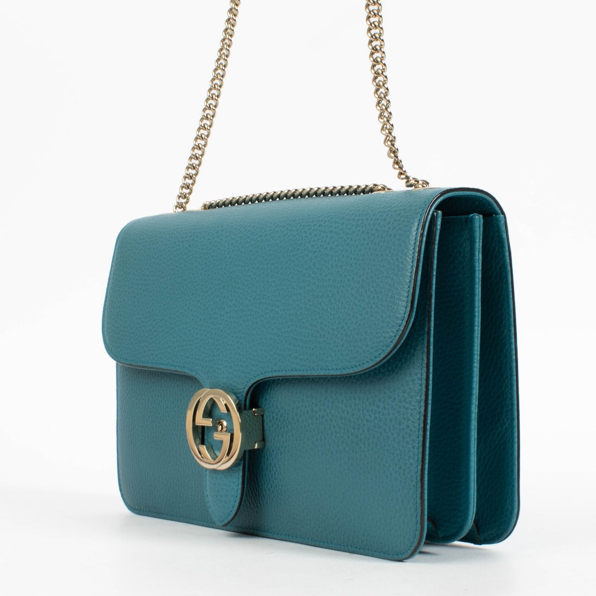 Authentic pre-loved Gucci Blue Medium Interlocking G Bag on Labellov.com