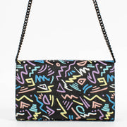 Authentic pre-loved Saint Laurent Black Grafitti Classic Cassandre Chain Wallet on Labellov.com