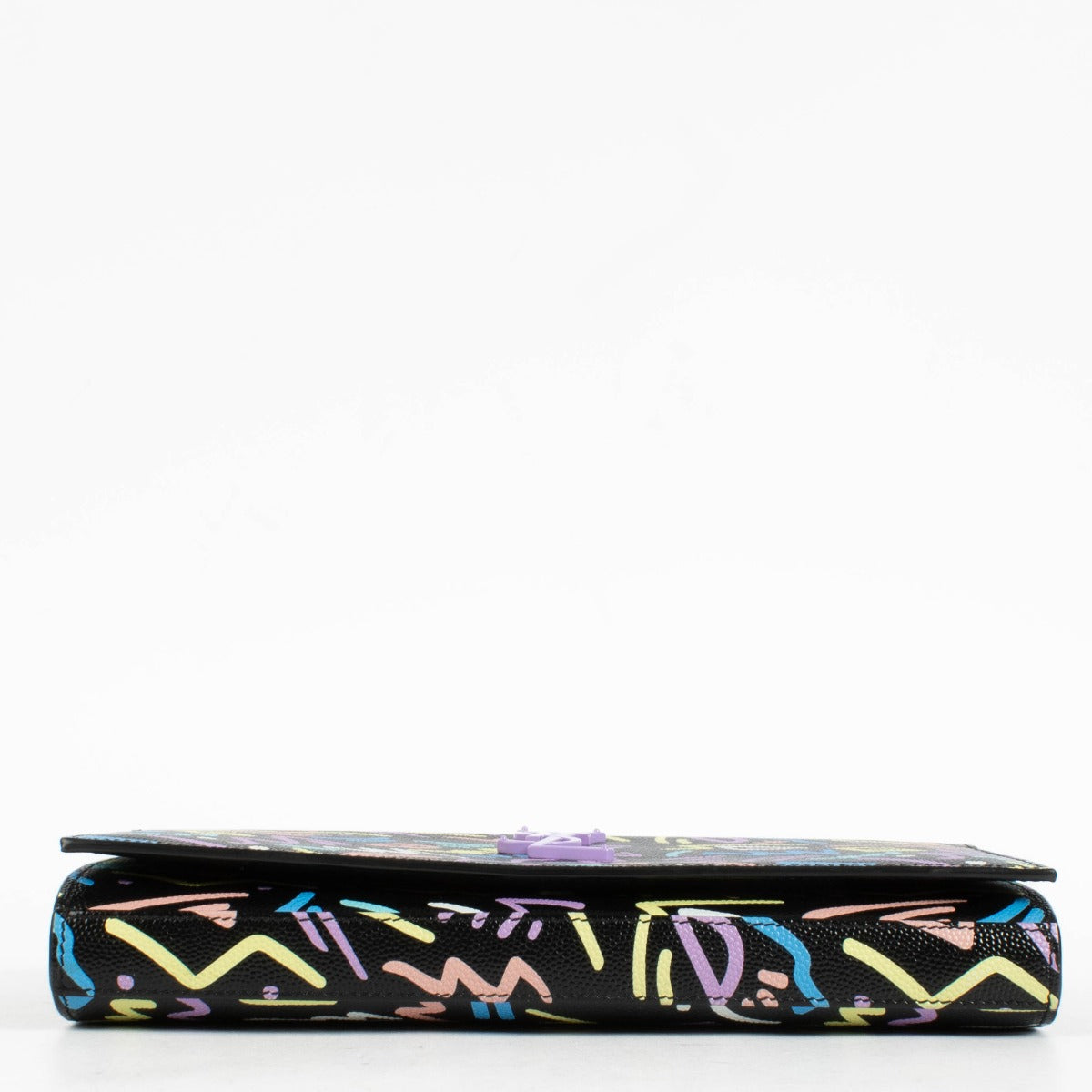 Authentic pre-loved Saint Laurent Black Grafitti Classic Cassandre Chain Wallet on Labellov.com