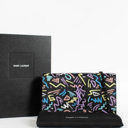 Authentic pre-loved Saint Laurent Black Grafitti Classic Cassandre Chain Wallet on Labellov.com