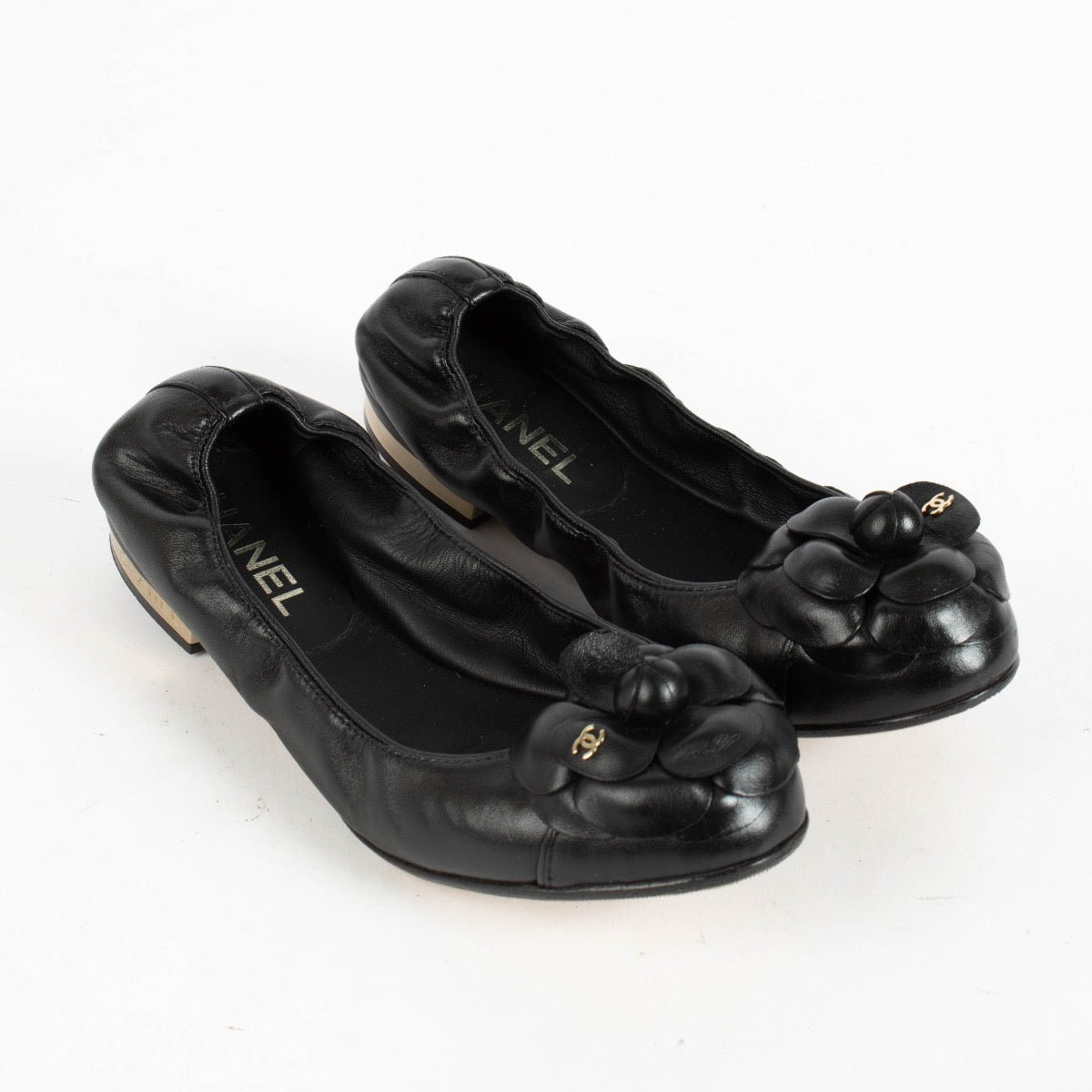 Shop the authentic Chanel Black Camellia Ballerinas Size 38 on Labellov.com.