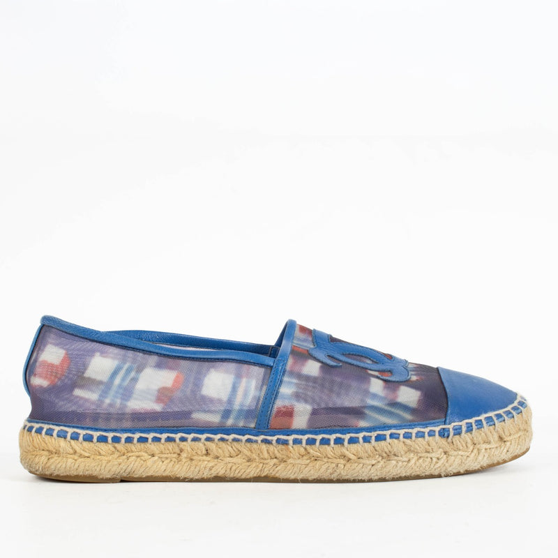 Shop the authentic Chanel Blue CC Espadrilles Size 39 on Labellov.com.