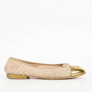 Authentic pre-loved Chanel Pink Tweed Ballerina Flats - Size 38 on Labellov.com