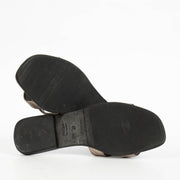 Authentic pre-loved Hermès Silver Calfskin Oran Sandals - Size 37 on Labellov.com