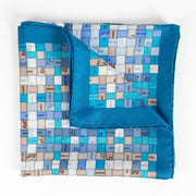 Are you looking for an authentic designer accessory? We buy and sell your preloved and brand new Hermès Blue Silk Bolduc Au Carré 90 Scarf.