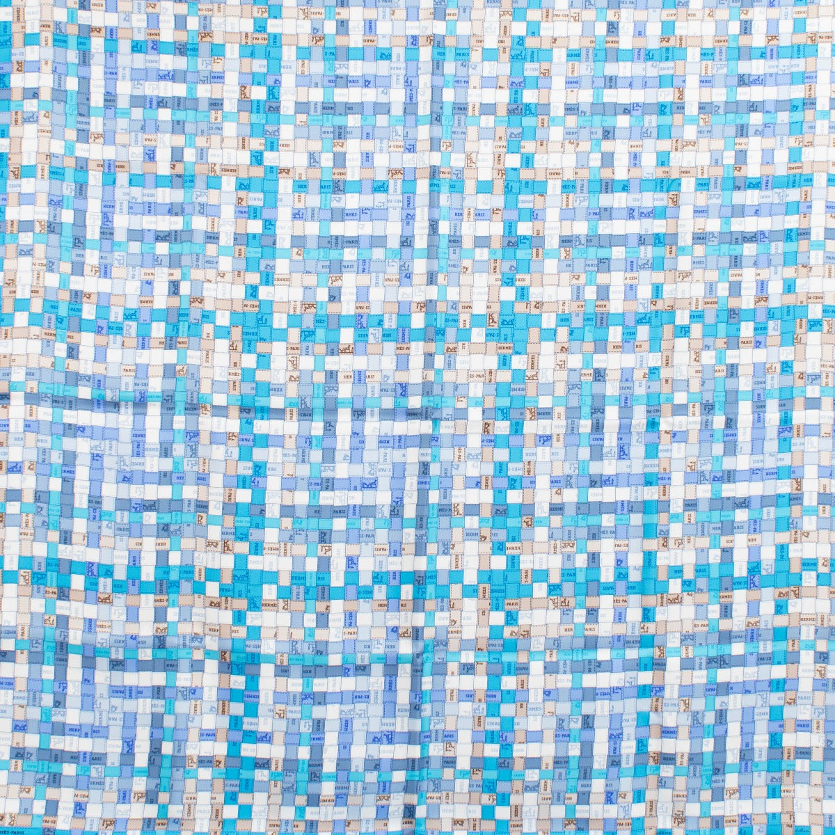 Hermès Blue Silk Bolduc Au Carré 90 Scarf – Labellov