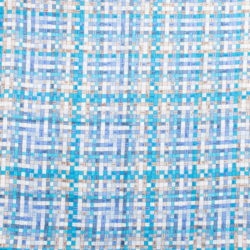 Are you looking for an authentic designer accessory? We buy and sell your preloved and brand new Hermès Blue Silk Bolduc Au Carré 90 Scarf.
