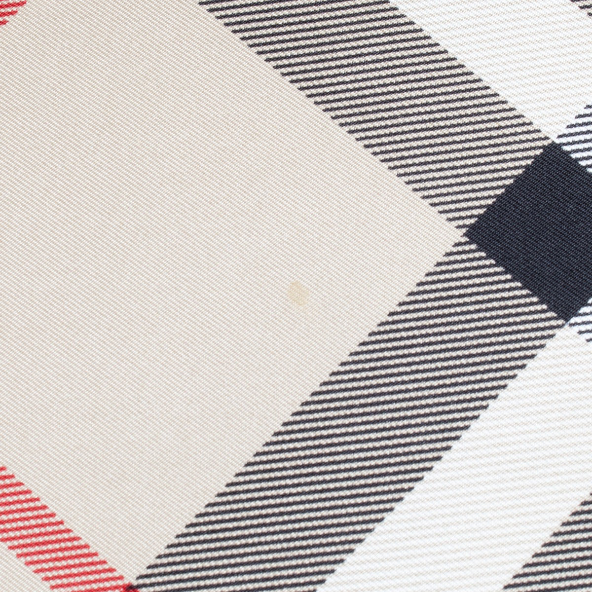 Authentic pre-loved Burberry Black/Beige Silk Check 90 Square Scarf on Labellov.com