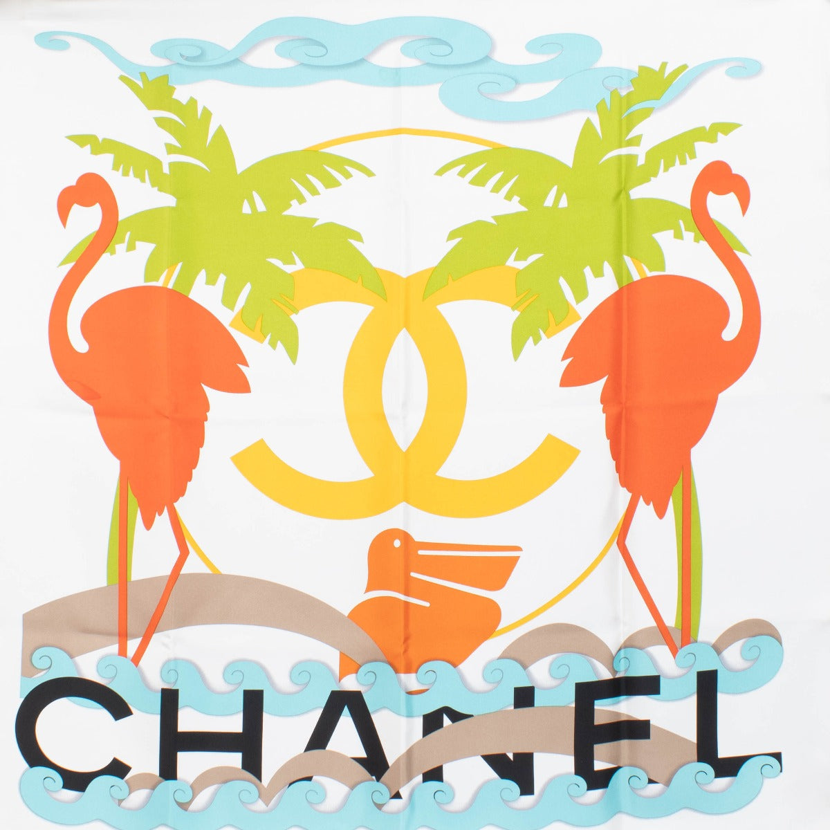 Authentic pre-loved Chanel Multicolour Silk 90 Square Scarf on Labellov.com