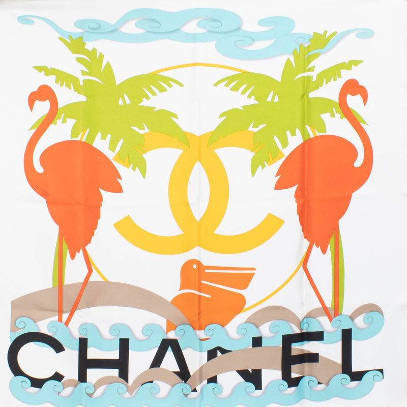 Authentic pre-loved Chanel Multicolour Silk 90 Square Scarf on Labellov.com
