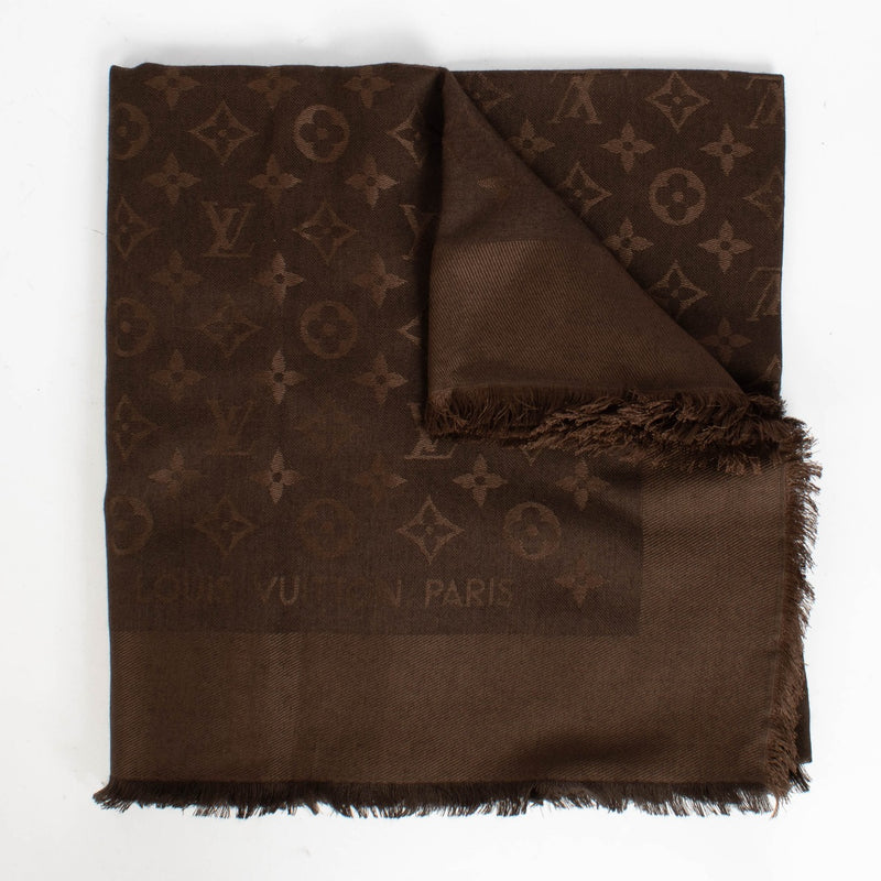 Authentic pre-loved Louis Vuitton Brown Monogram Classic Shawl on Labellov.com