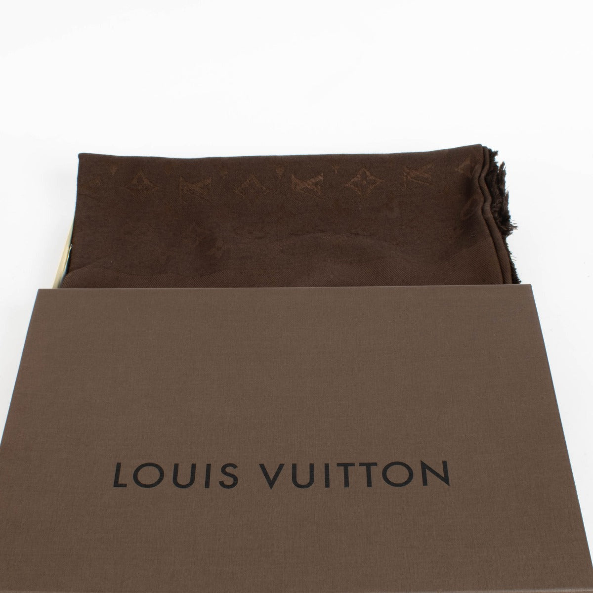Authentic pre-loved Louis Vuitton Brown Monogram Classic Shawl on Labellov.com