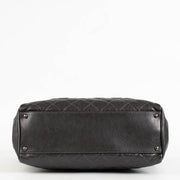 Authentic pre-loved Chanel Metallic Grey Quilted Caviar Leather Chic Shopper Tote on Labellov.com