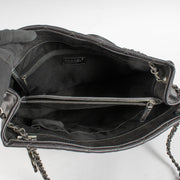 Authentic pre-loved Chanel Metallic Grey Quilted Caviar Leather Chic Shopper Tote on Labellov.com