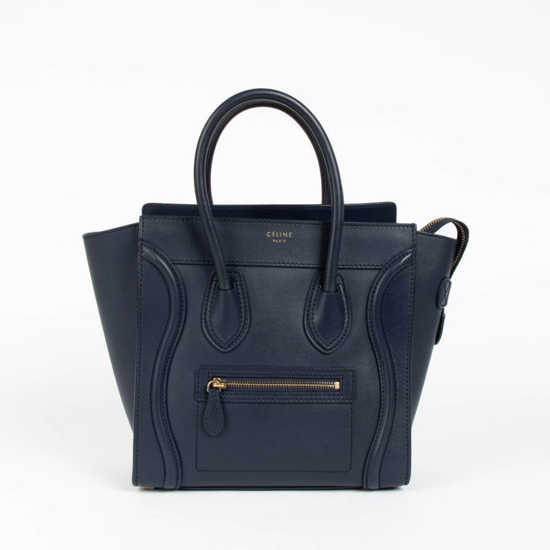 Shop this 100% authentic Celine Navy Micro Luggage Bag at Labellov.com