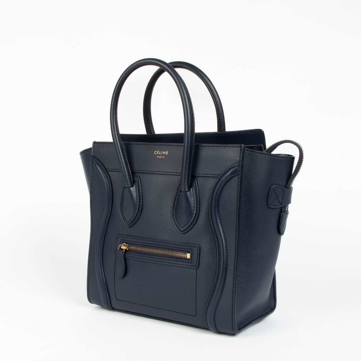 Shop this 100% authentic Celine Navy Micro Luggage Bag at Labellov.com