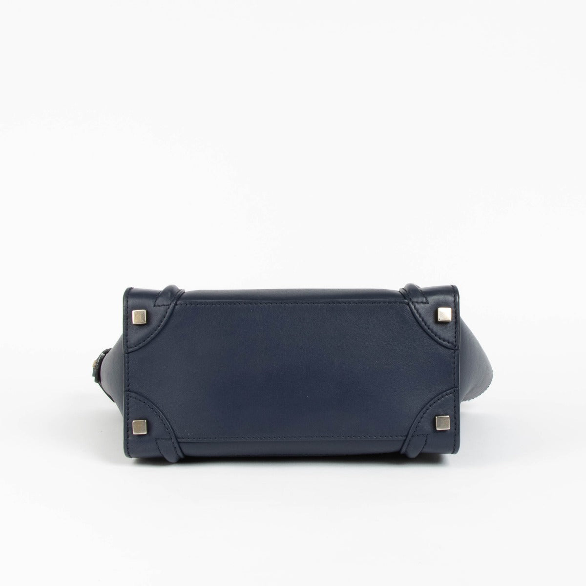 Celine ショルダーバッグ ベロア ネイビー Celine Navy Micro Luggage Bag – Labellov