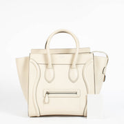 Authentic Preloved Celine Ivory Smooth Leather Mini Luggage Bag on Labellov.com