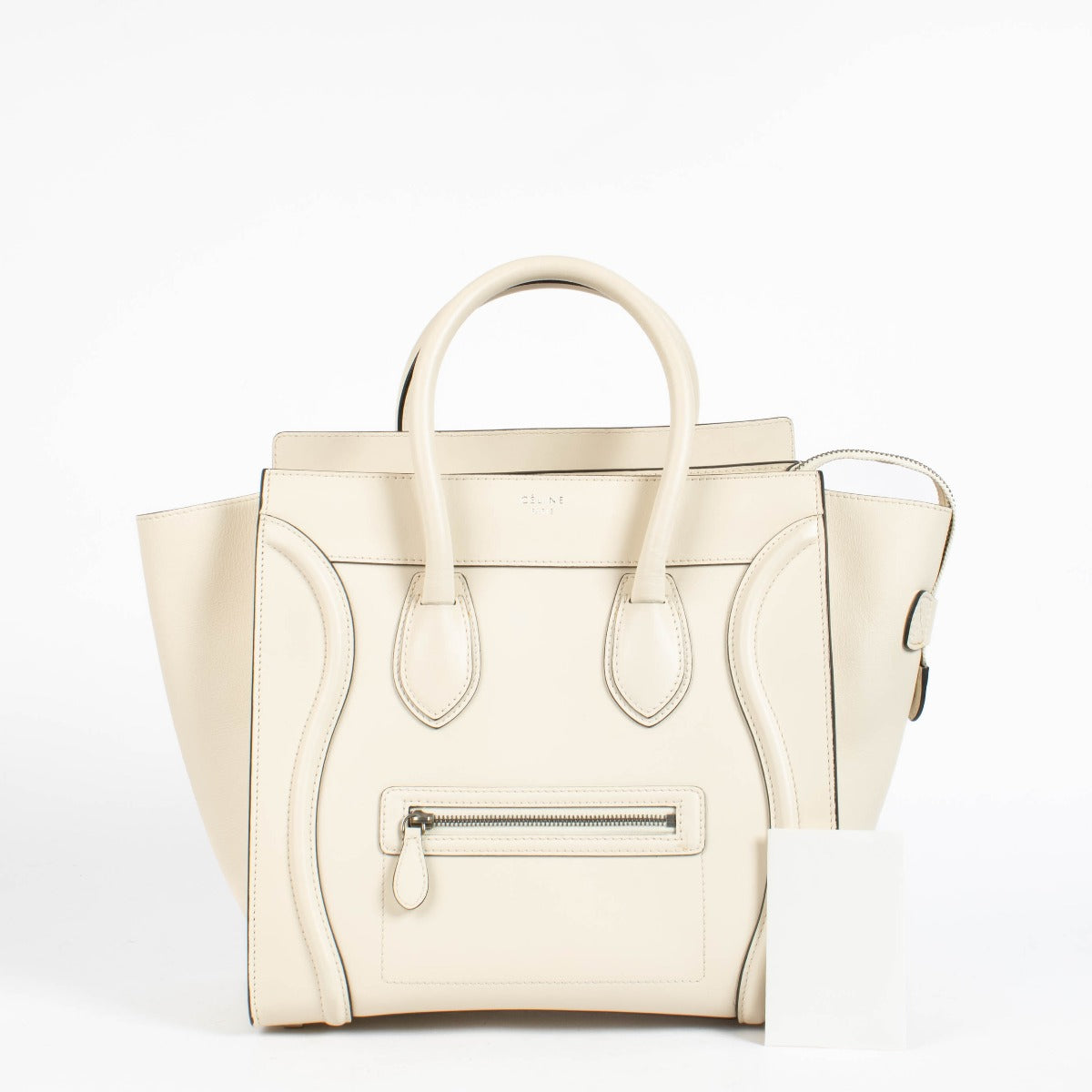 Authentic Preloved Celine Ivory Smooth Leather Mini Luggage Bag on Labellov.com