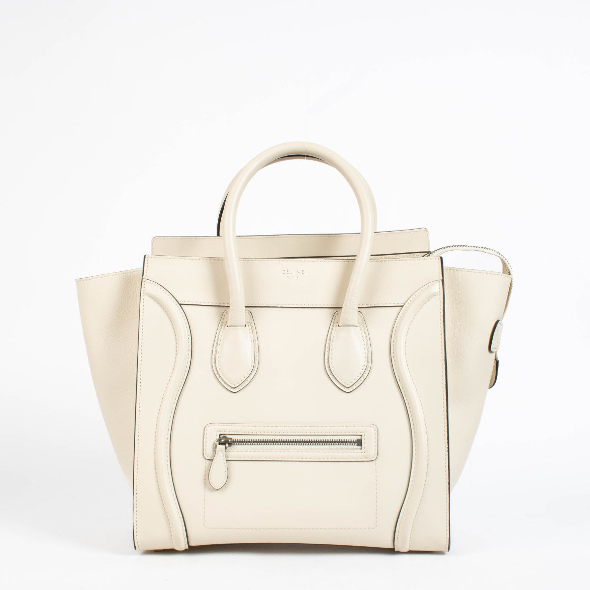 Authentic Preloved Celine Ivory Smooth Leather Mini Luggage Bag on Labellov.com