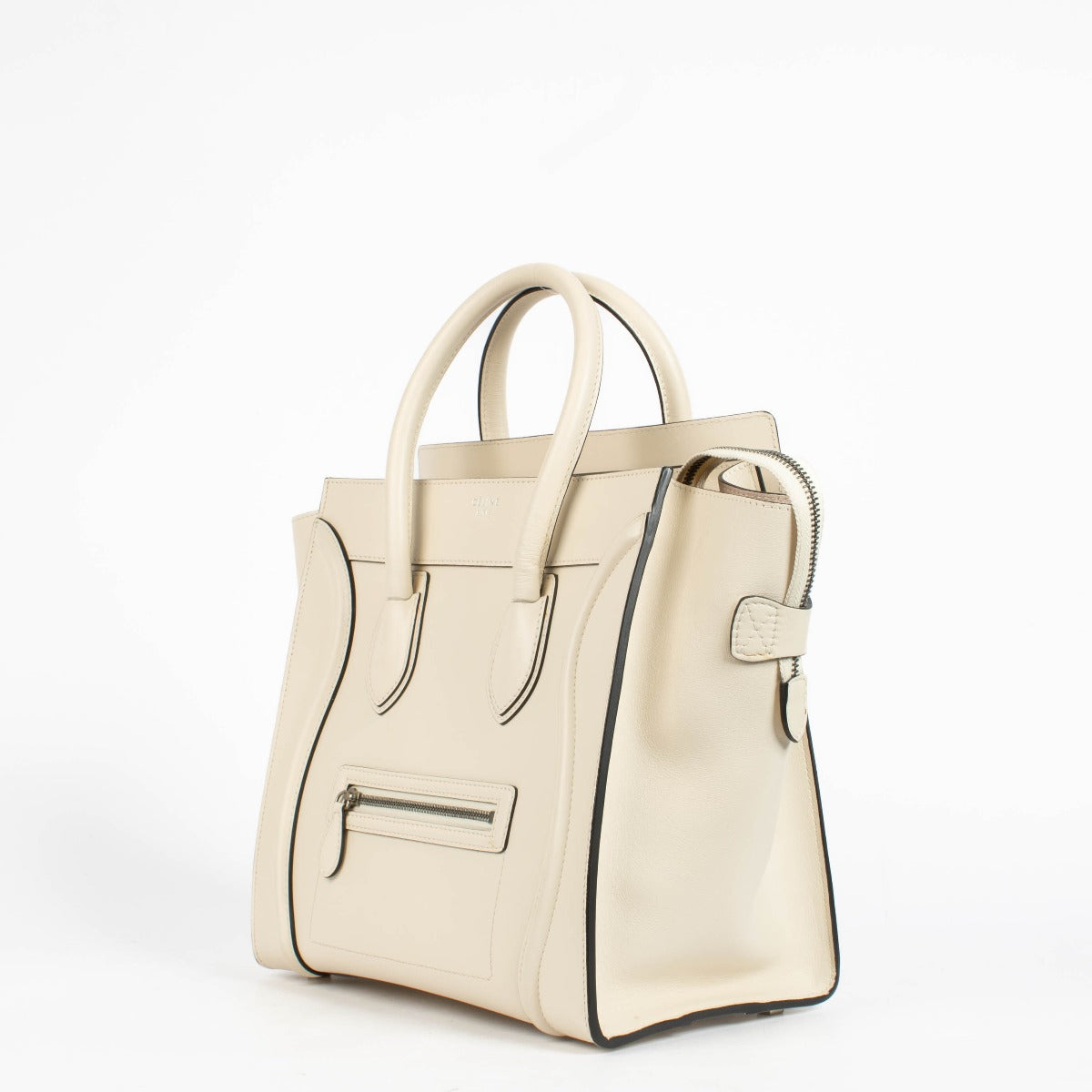 Authentic Preloved Celine Ivory Smooth Leather Mini Luggage Bag on Labellov.com