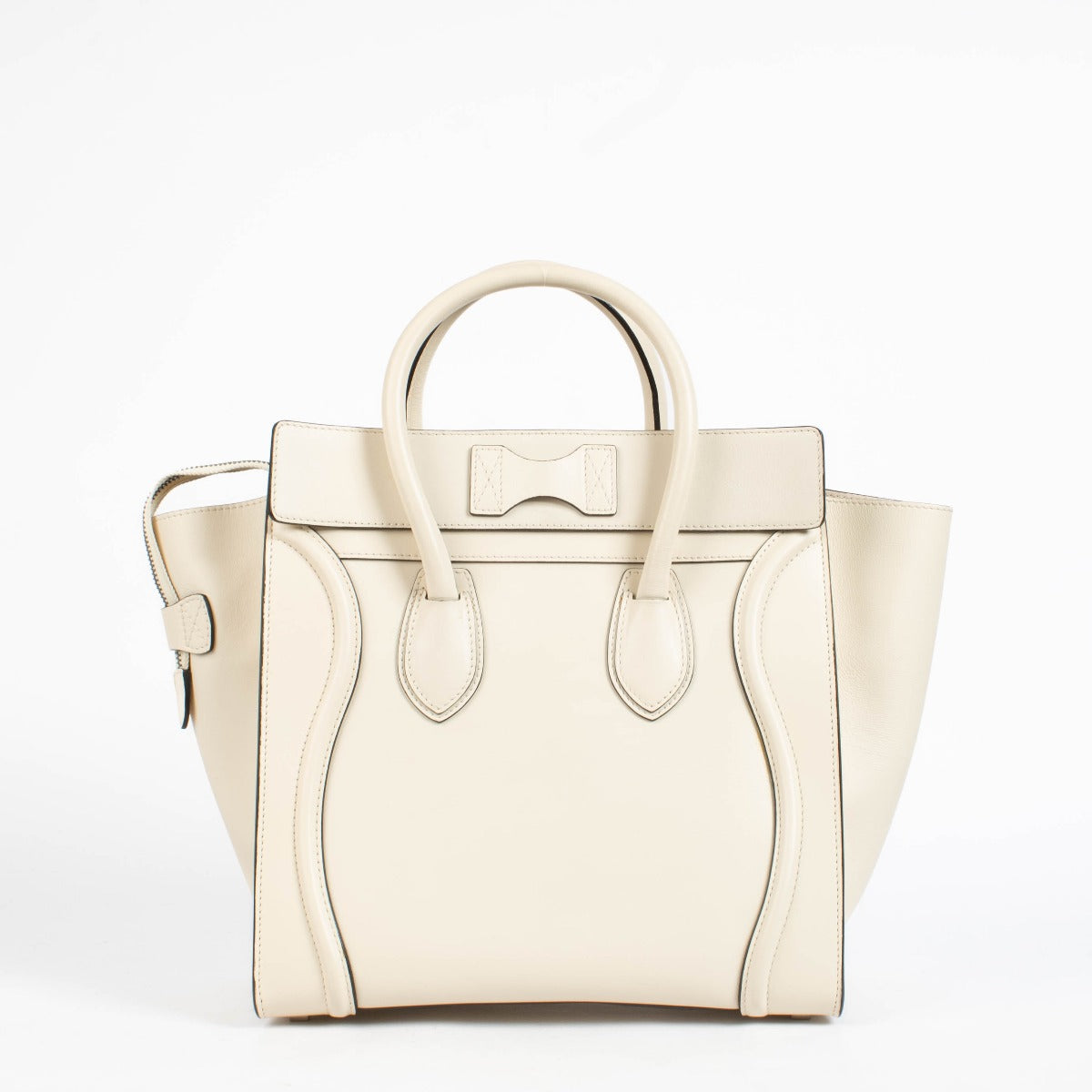 Authentic Preloved Celine Ivory Smooth Leather Mini Luggage Bag on Labellov.com