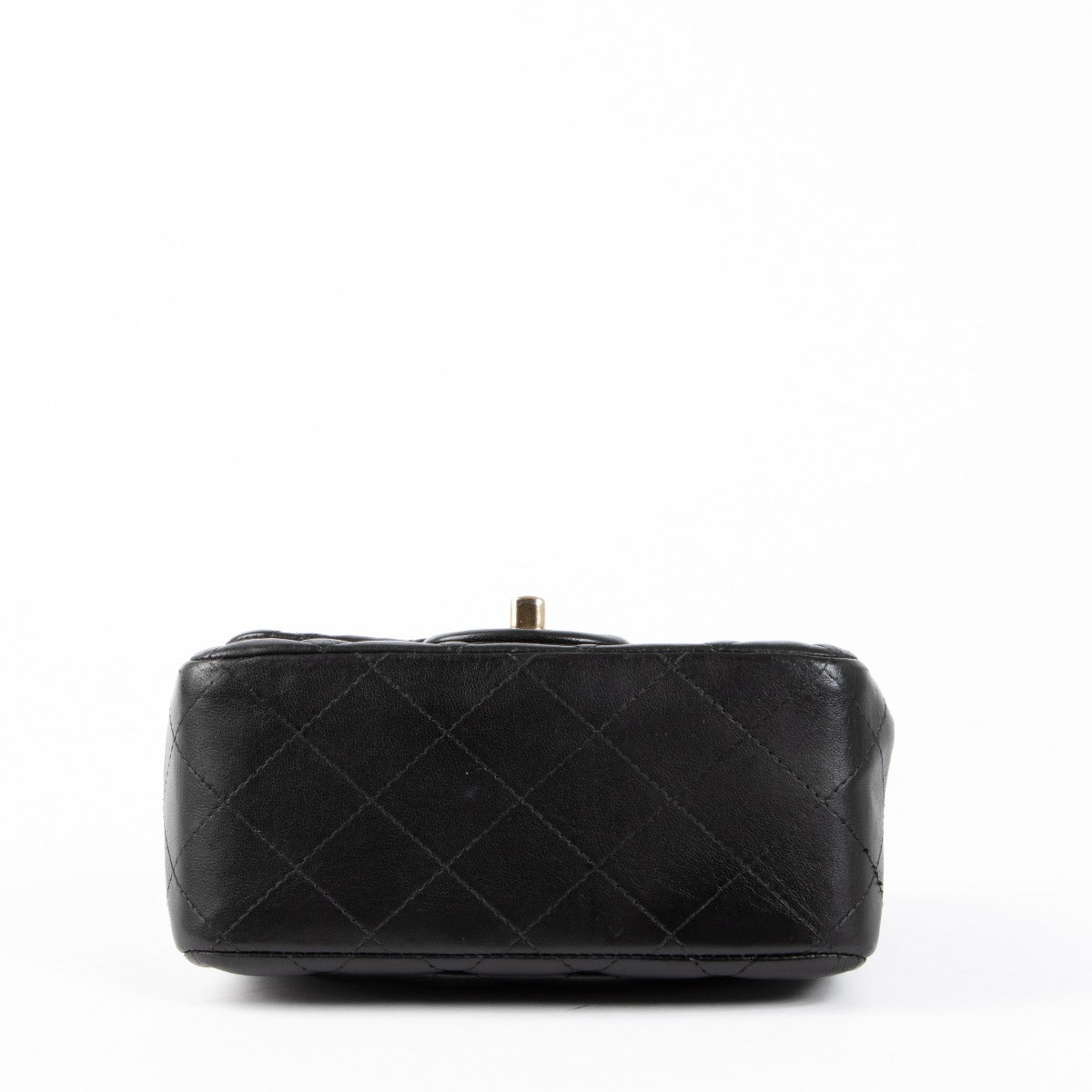 Shop this authentic Chanel Black Lambskin Mini Square Classic Flap Bag pre-loved on Labellov.com