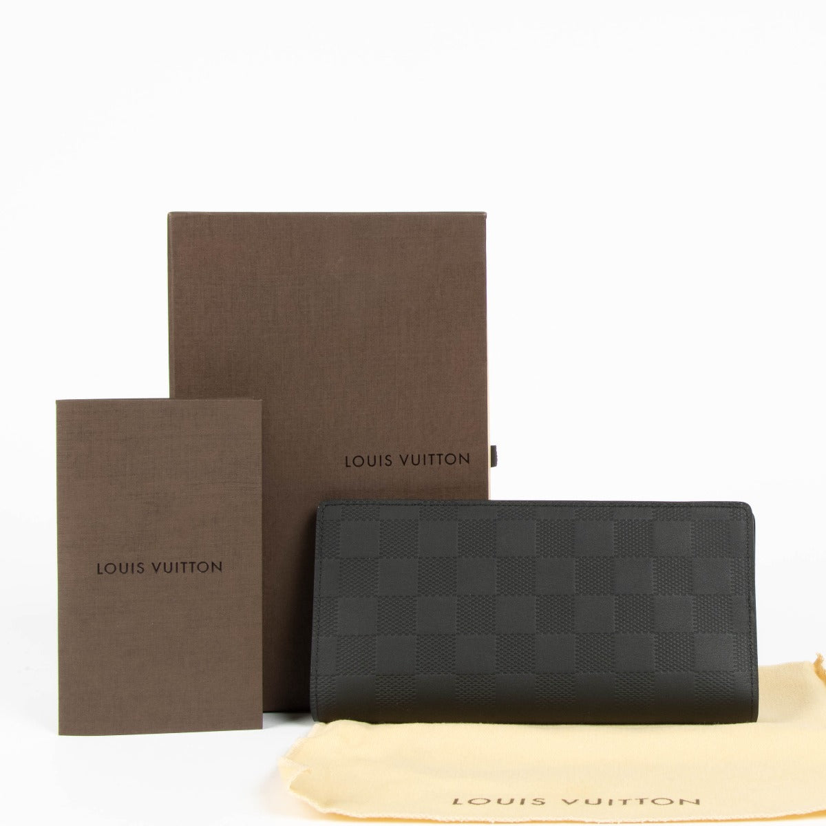 Shop this 100% authentic Louis Vuitton Black Damier Infini Brazza Wallet at Labellov.com