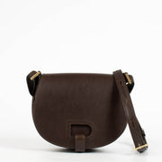 Authentic pre-loved Delvaux Chocolate Leather Brown Kate PM Crossbody Bag on Labellov.com.