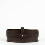 Authentic pre-loved Delvaux Chocolate Leather Brown Kate PM Crossbody Bag on Labellov.com.