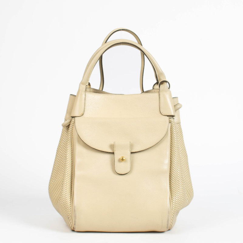 Authentic pre-loved Delvaux Ivory Leather Belon Shoulder Bag on Labellov.com