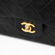 Shop this authentic Chanel Vintage Black Lambskin Medium Classic Handbag pre-loved on Labellov.com