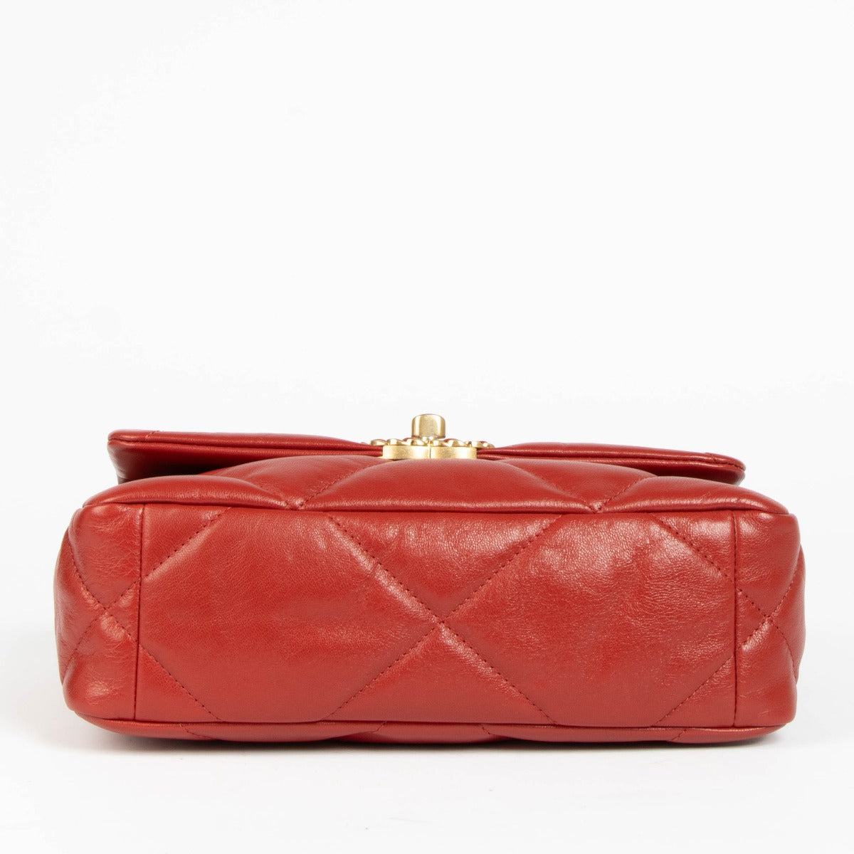 Chanel Red Goatskin Small Chanel 19 Bag