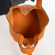 authentic preloved Hermès Picotin Lock 18 Orange Clemence GHW on Labellov.com