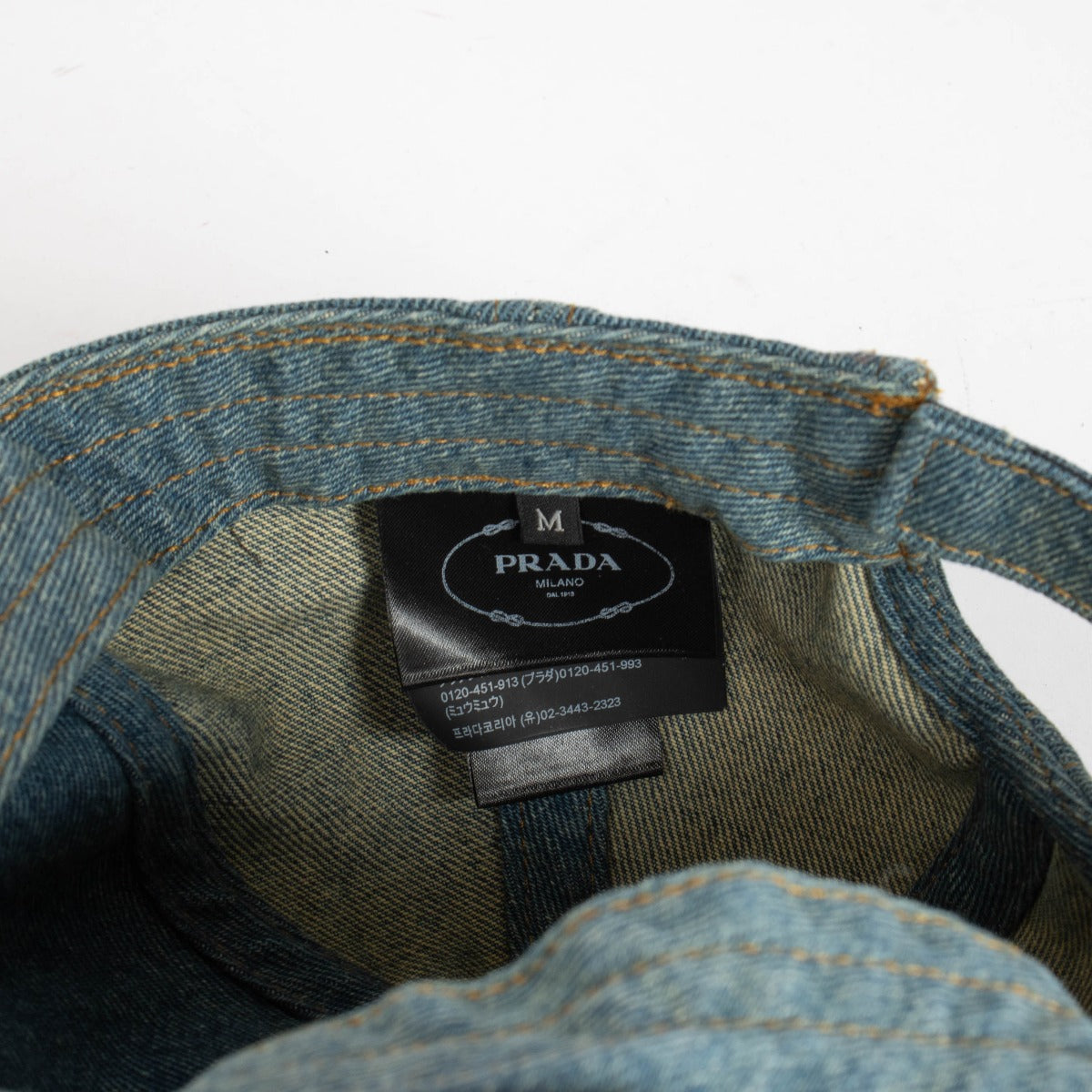 Authentic pre-loved Prada Blue Denim Baseball Cap - Size M on Labellov.com