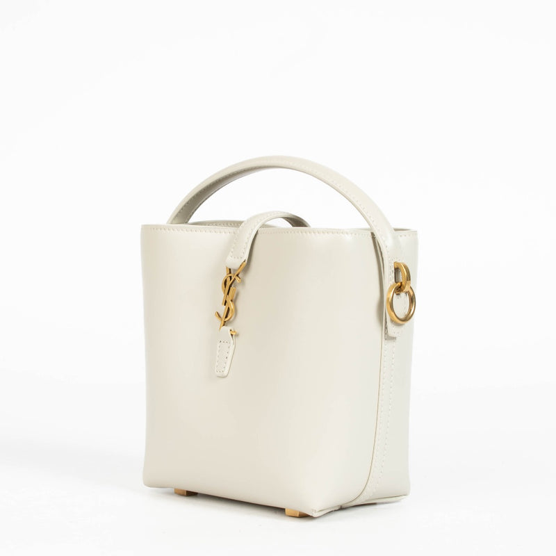 Authentic pre-loved Saint Laurent White Le 37 Mini Bucket Bag on Labellov.com