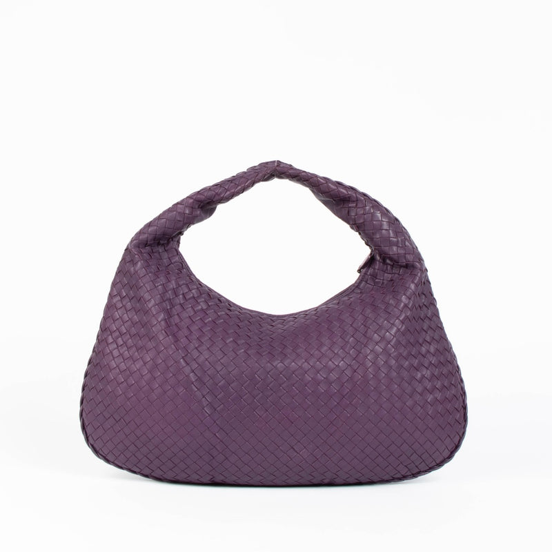 Authentic pre-loved Bottega Veneta Purple Medium Veneta Hobo Shoulder Bag on Labellov.com