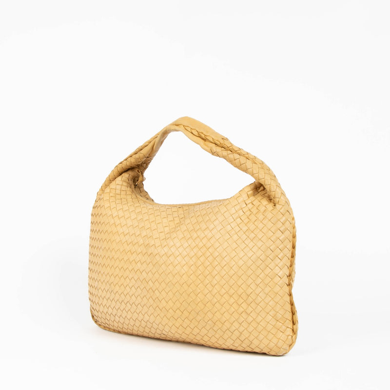 Authentic pre-loved Bottega Veneta Yellow Medium Veneta Hobo Shoulder Bag on Labellov.com