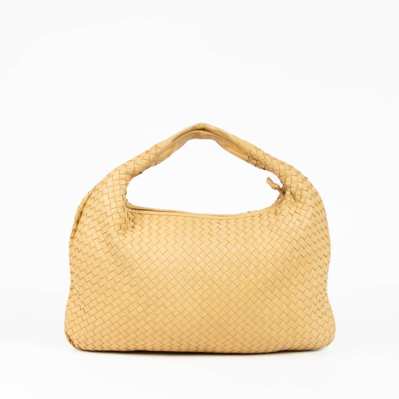 Authentic pre-loved Bottega Veneta Yellow Medium Veneta Hobo Shoulder Bag on Labellov.com