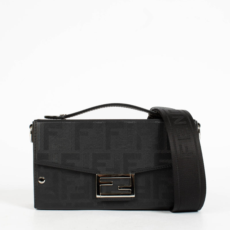 Authentic pre-loved Fendi Black FF Baguette Soft Trunk Bag on Labellov.com