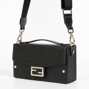 Authentic pre-loved Fendi Black FF Baguette Soft Trunk Bag on Labellov.com