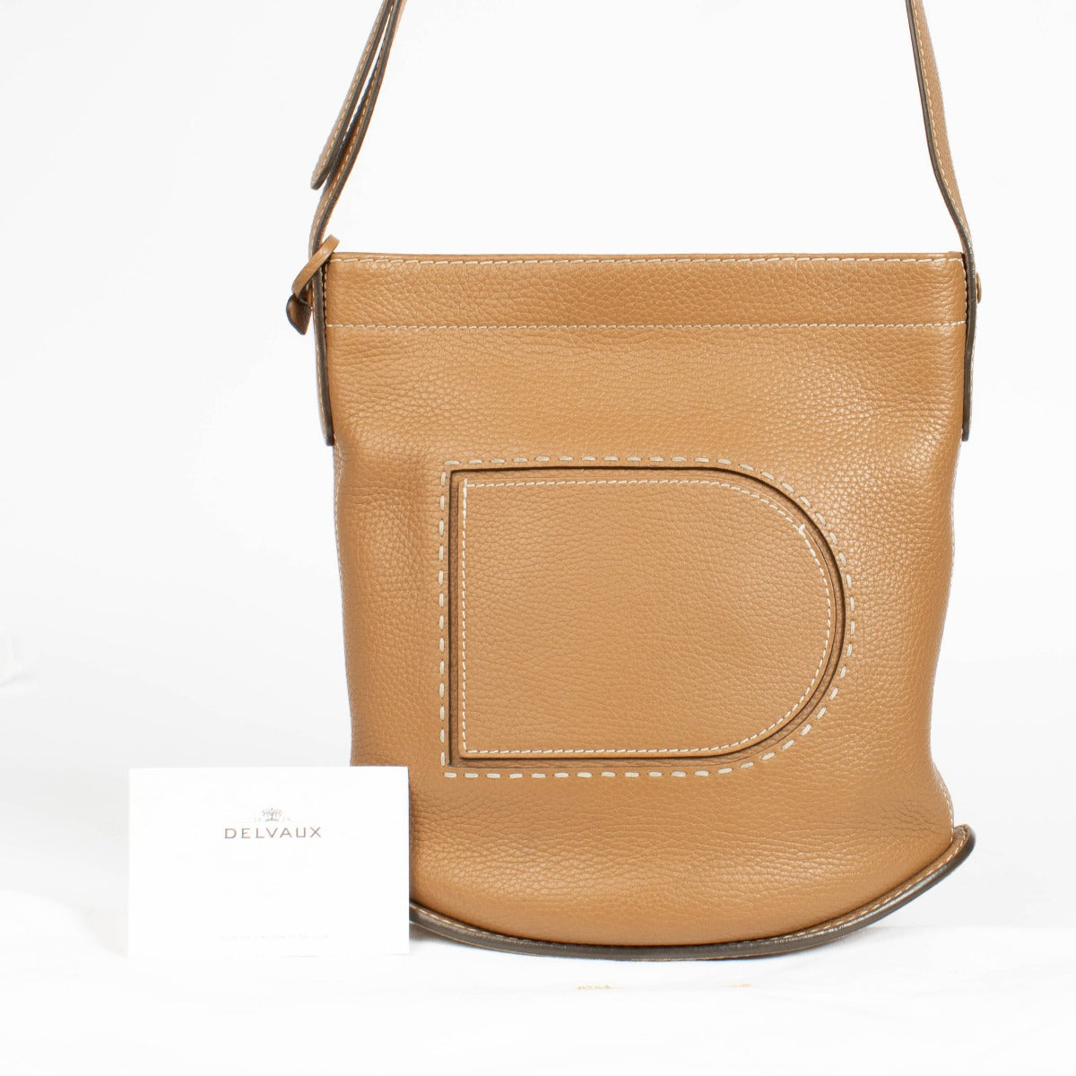 Authentic pre-loved Delvaux Vegetal Taurillon Soft Pin Daily Surpiqué Crossbody on Labellov.com
