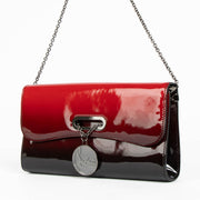 Authentic pre-loved Christian Louboutin Red Leather Degrade Patent Riviera Clutch on Labellov.com