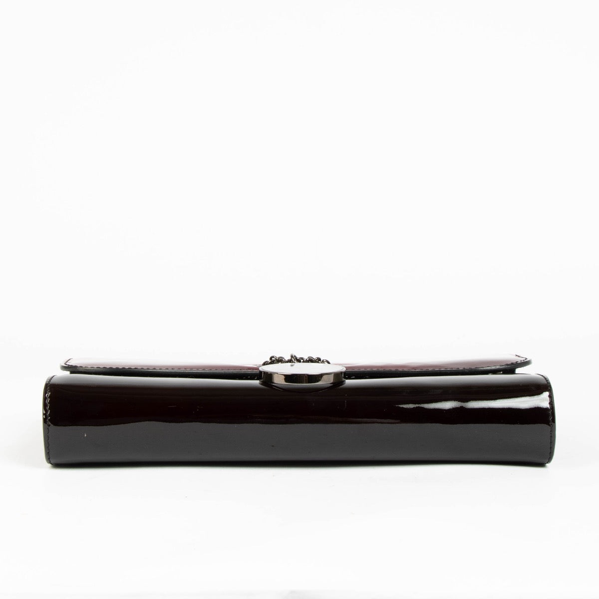 Authentic pre-loved Christian Louboutin Red Leather Degrade Patent Riviera Clutch on Labellov.com